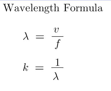 Wavelength and Wavenumber Calculator